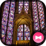 stained glass at sainte-chapelle android application logo